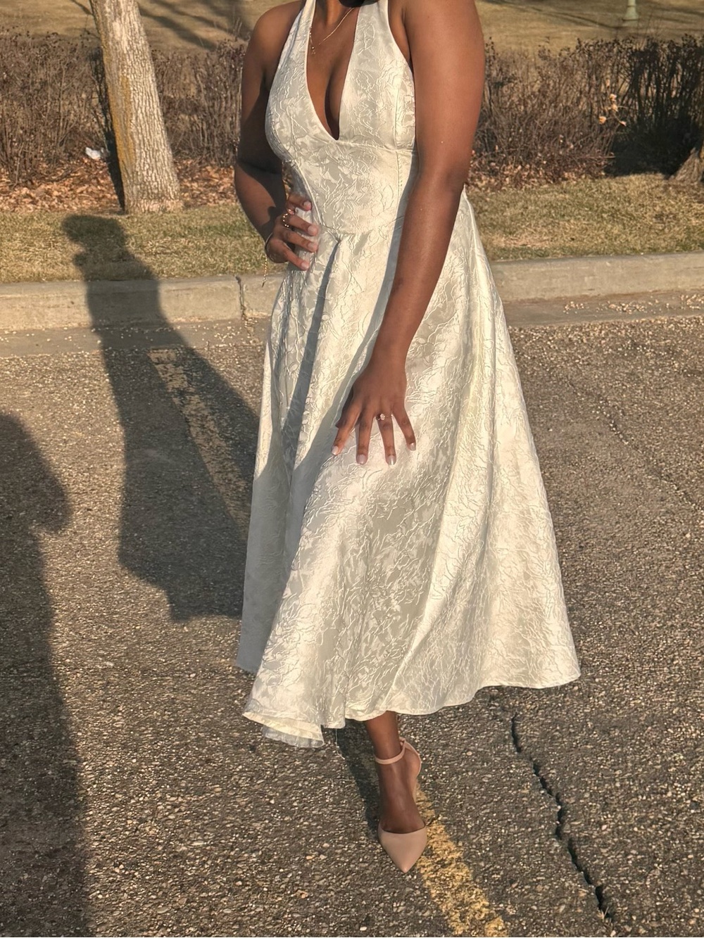 Off White Midi Dress